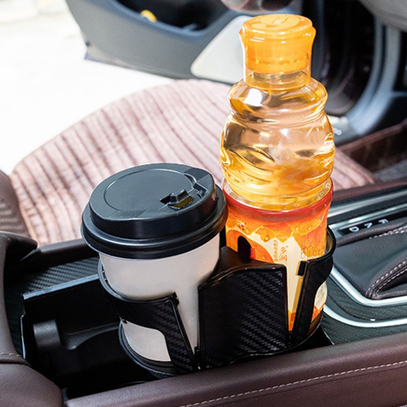 Car Cup Holder Adapter Organizer with Adjustable Base Unique 2 in 1 Drink Stand 87HE