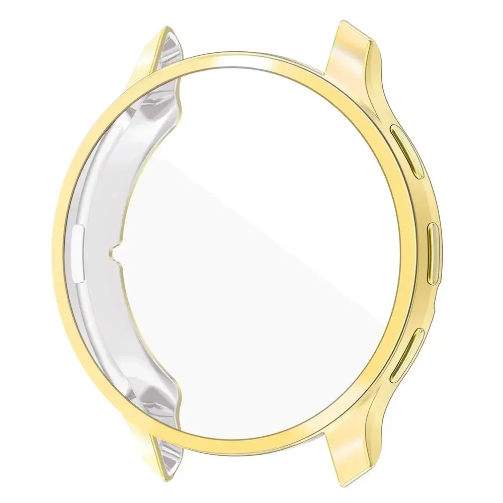 Displayschutzfolie für Garmin Venu 3/3S, weiche TPU-Abdeckung, kratzfest, Rundum-Stoßstange, Smartwatch-Schutzhülle: 18mm / Gold