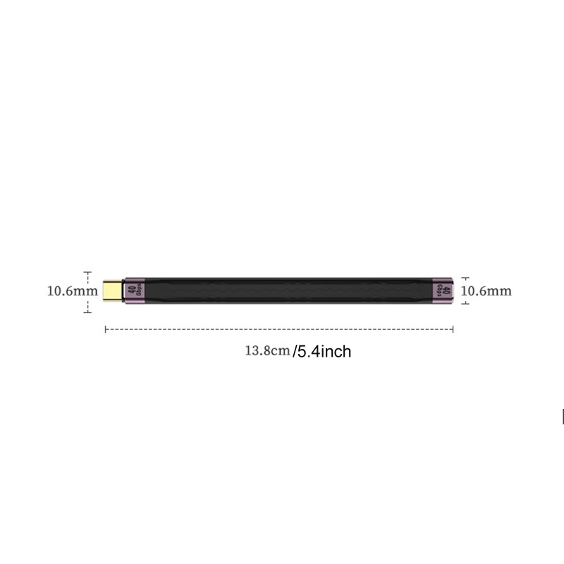 Forlengelseskabel 40 gbps forlengelseskabel usb c hunn til hann 100w forlengerledning type c synkroniseringsdatakabel for mobil strøm