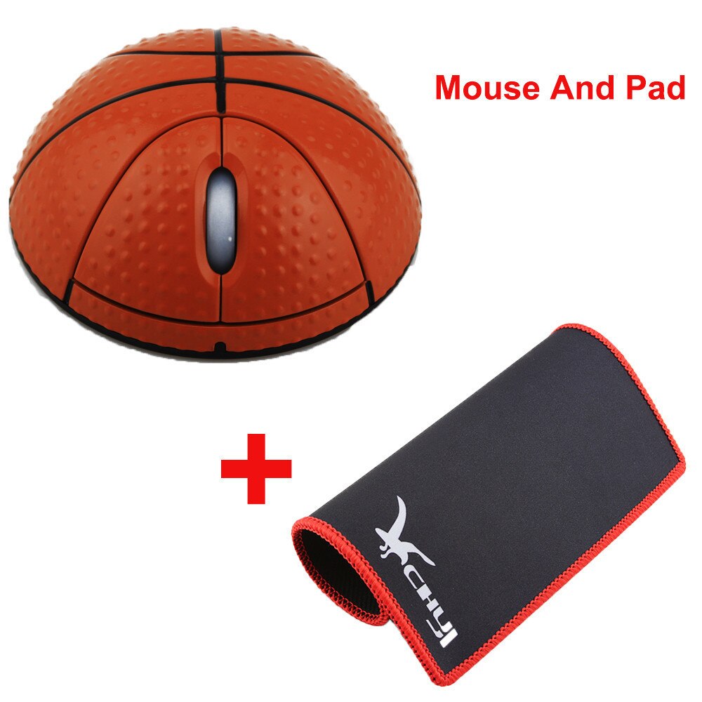 Chyi Draadloze Muis Basketbal Vormige Optische Computer Usb Mause 1600 Dpi Draagbare Mini 3D Muizen Met Muismat Voor Pc laptop