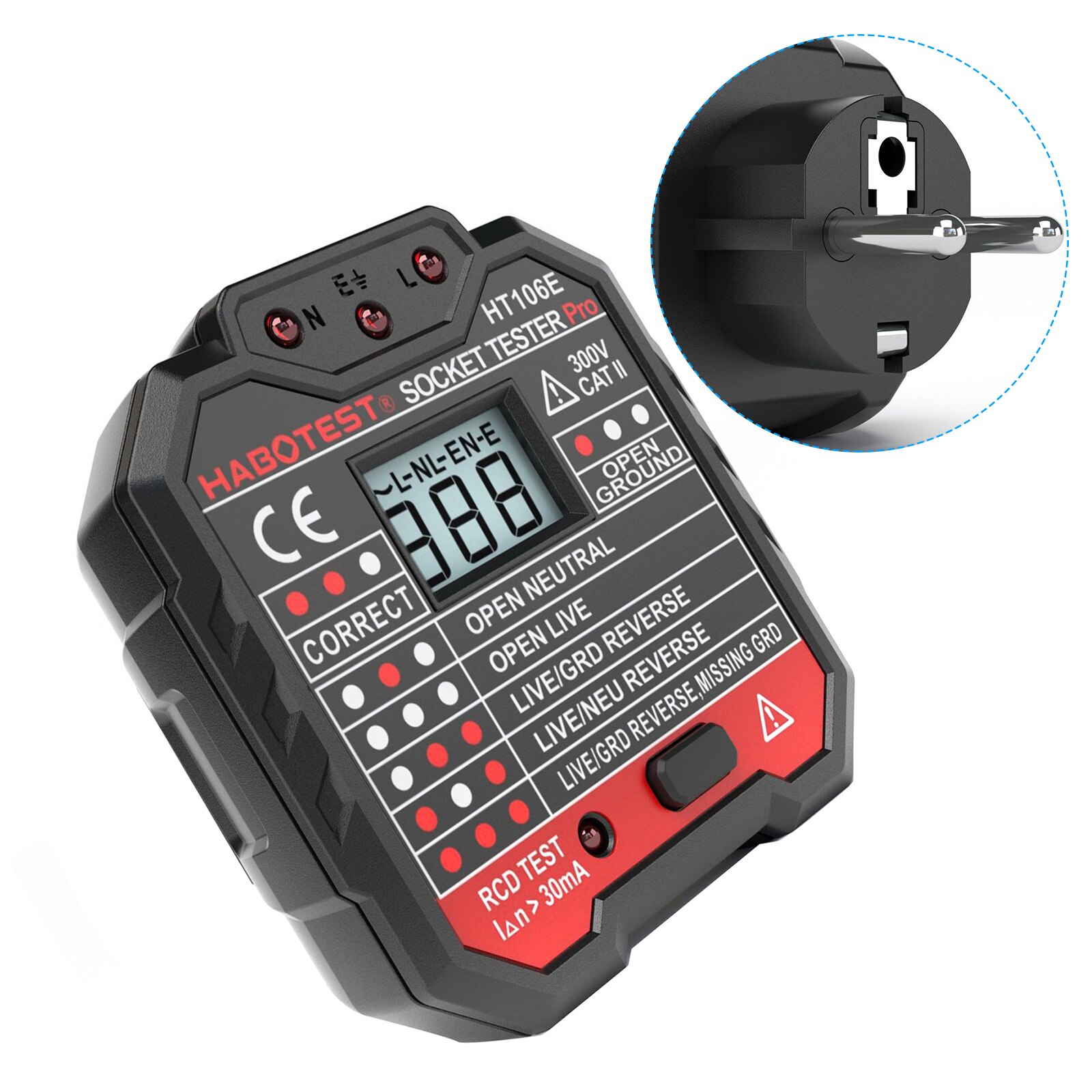 Electric Socket Tester Digital Display Portable Pl... – Grandado