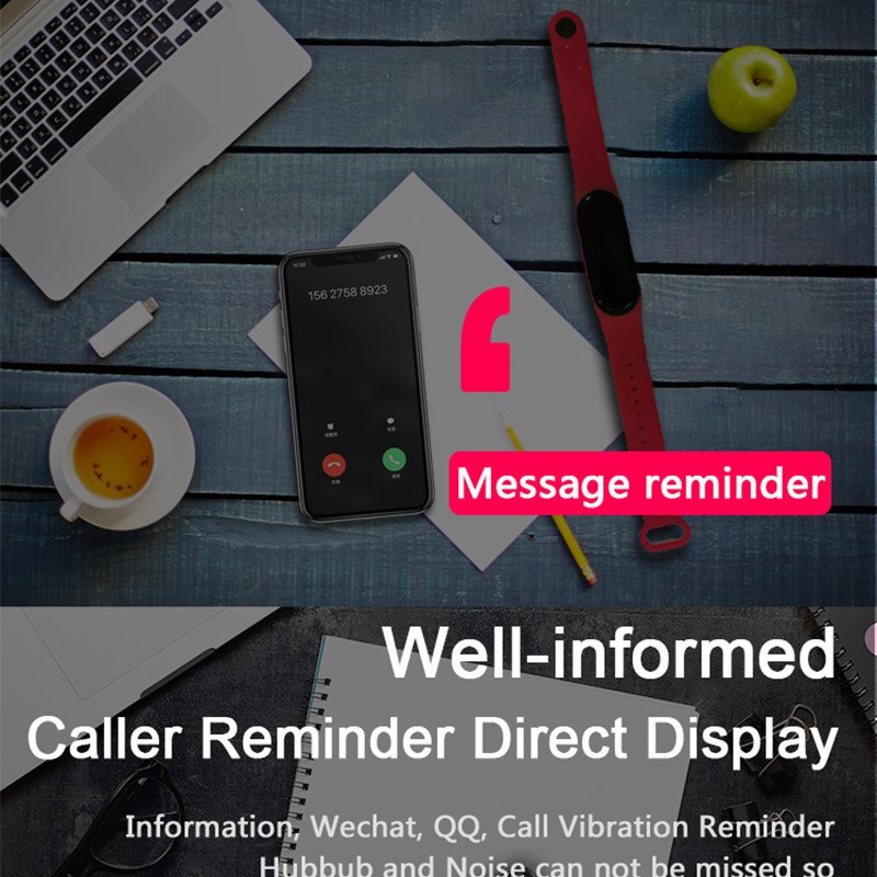 M5 Smart Band Fitness Armband Smartwatch Waterdicht Smart Horloge Vrouwen Mannen Sport Tracker Polsband Stappenteller Voor Xiaomi Ios