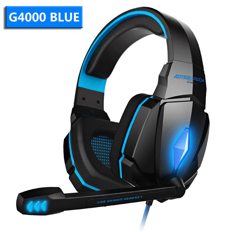 G2000 Hoofd Gemonteerde Bedrade Gaming Headset Stereo Oortelefoon Met Microfoon Passen PS4 PS5 Xbox Voor Telefoon Pc Laptop: G4000 black blue