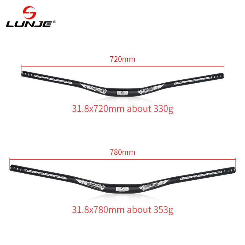 Kierownica roweru górskiego 31.8mm pion rowerowy 720/780/800mm uchwyt ze stopu aluminium MTB spadek poziome części rowerowe