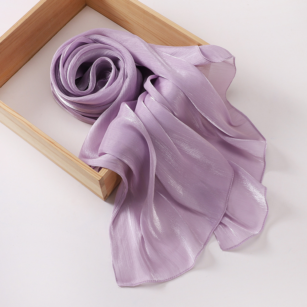 Shimmershawl Zijden Hijab Sjaal Ademend Cool Island Satijn Medine Zijden Sluier Moslim Hijab Glanzende Zijden Sjaal Dames Sjaals Tippet: Dusty Wijn