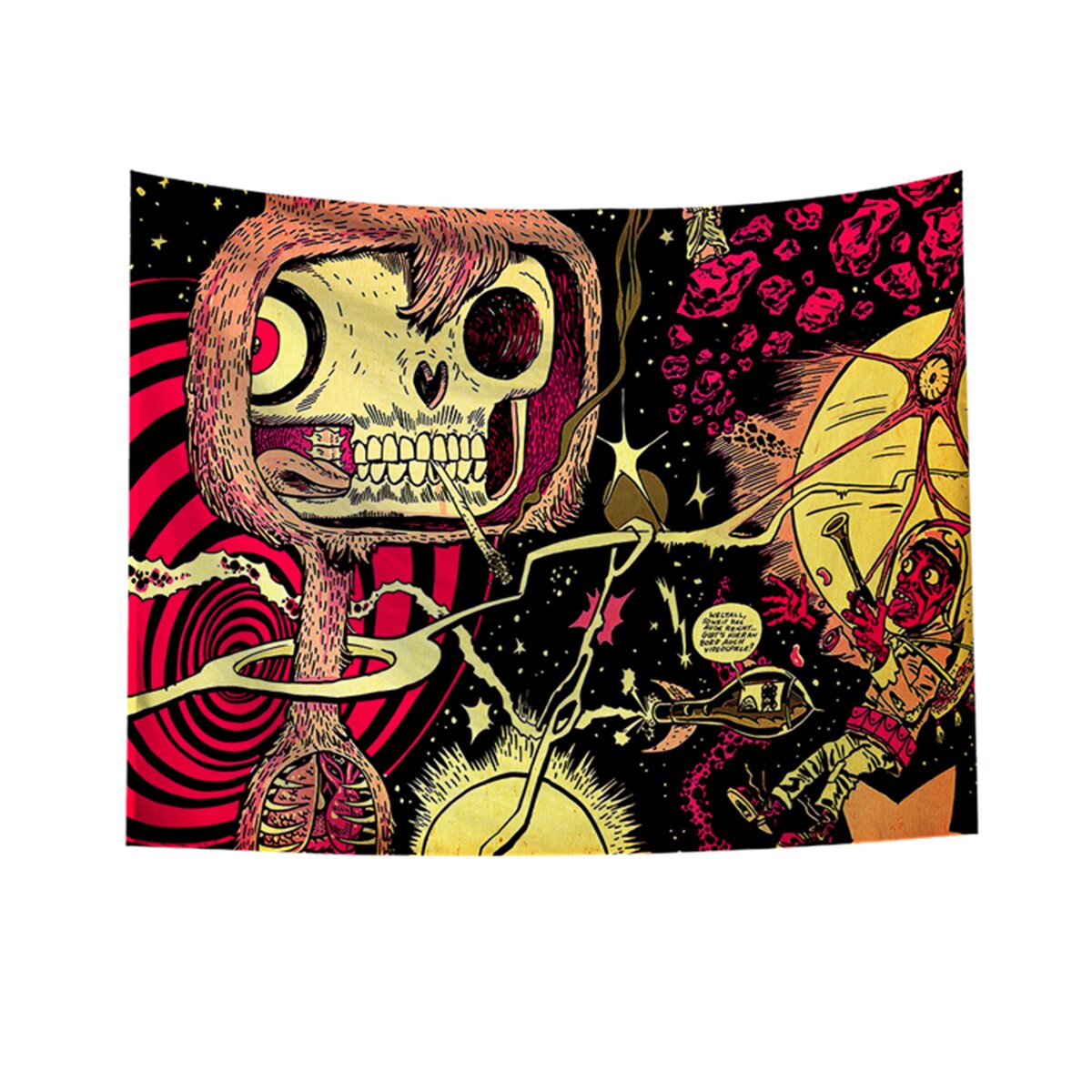 Tapisserie murale psychédélique bohème, tapisserie décorative pour salon, chambre à coucher, décoration d'intérieur, 95 x 73cm: 9