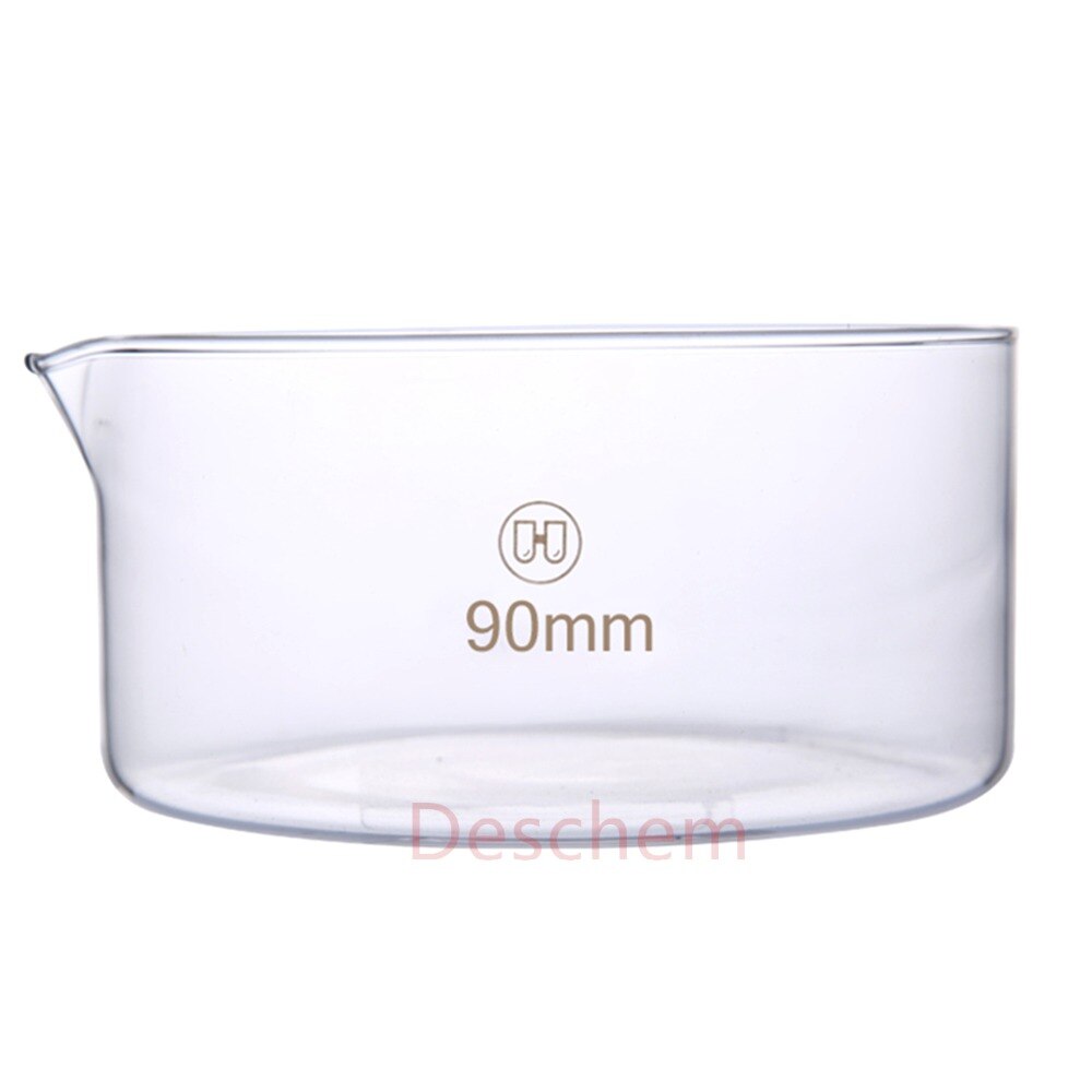 90mm * 45mm, Glas Crystallizing Schotel, Laboratorium Chemie Glaswerk, OD 9 cm