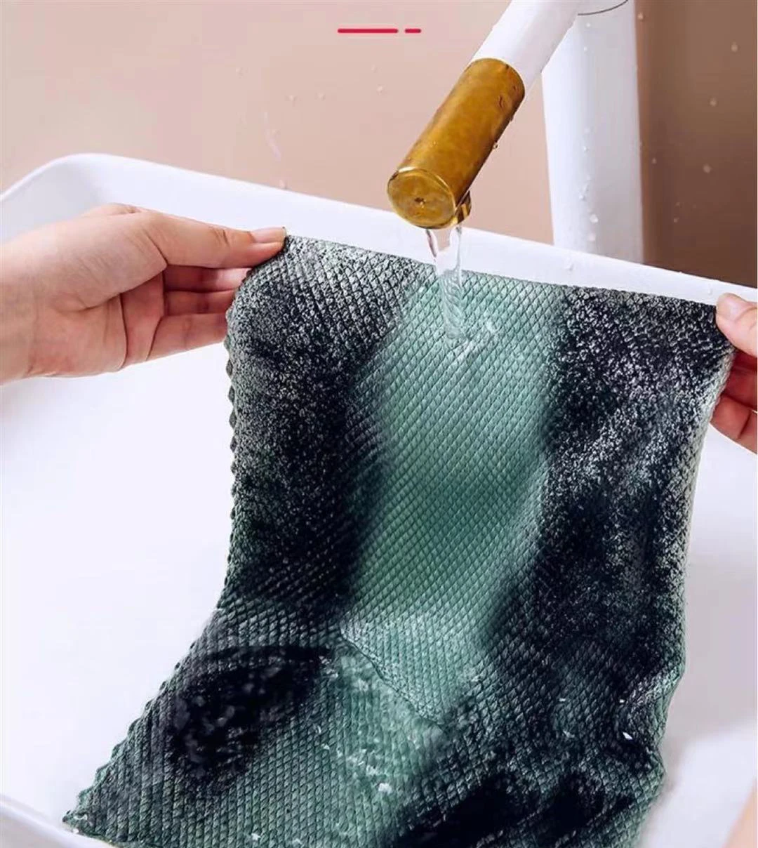 5PCS Microfiber Afwasdoekje Reinigingsdoekje Super Absorbeerbare Vensterglas Reinigingsdoekje Keuken Anti-vet Poetslappen