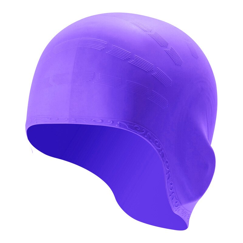 Silicone Swimming Caps Unisex Ear Protect Silicone Diving Hat Long Hair Protection Candy Colors Swimming Caps: 04