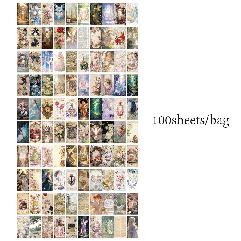 Mr Paper, 100sheets/bag collage art lightweight paper stock paper DIY vintage stock paper notebook korean stationery: Yellow