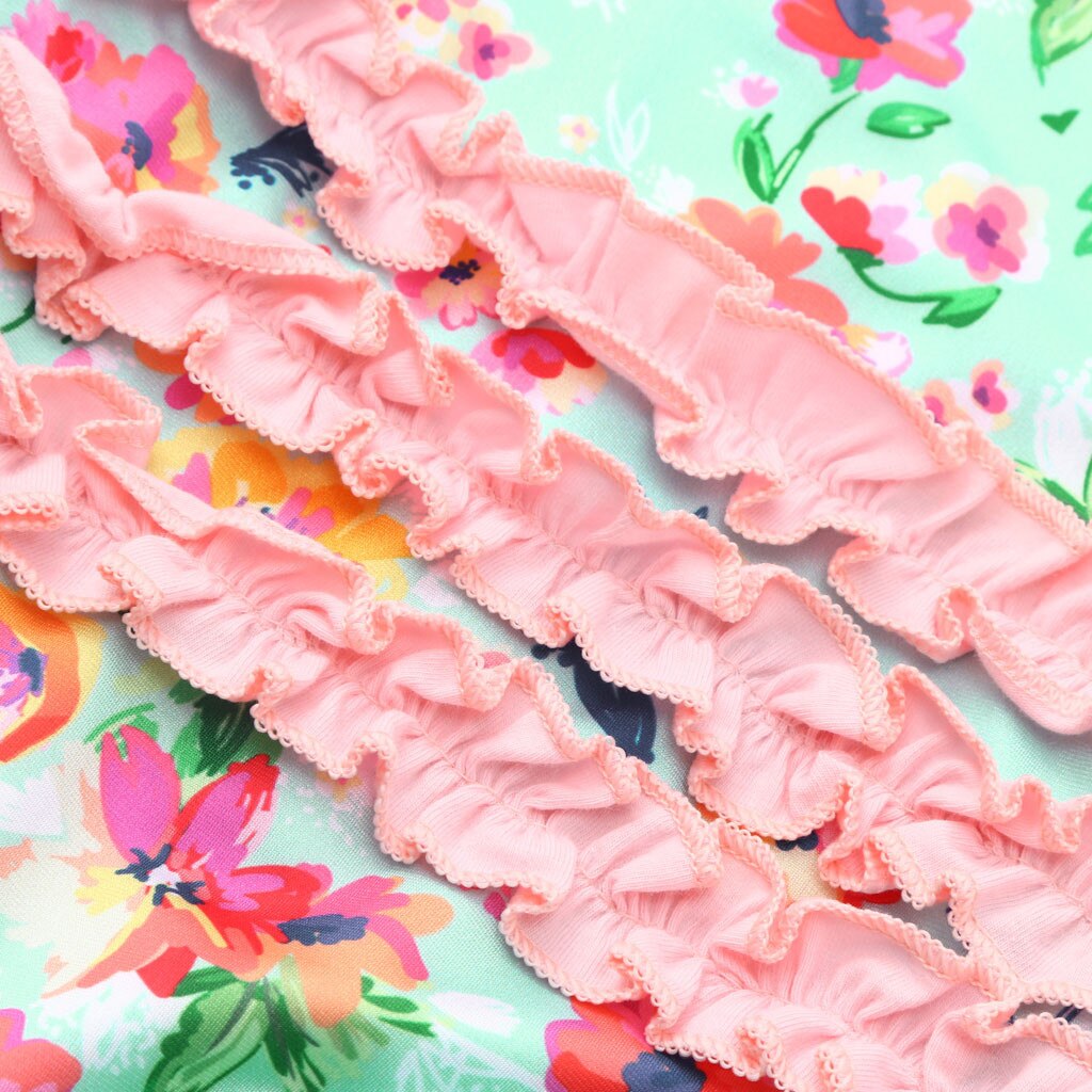 Infant Baby Girls Swimsuit Swimwear Floral Toddler Beach Wear Baby Girls Floral Printed Back Zipper Summer swimming Bathing Suit