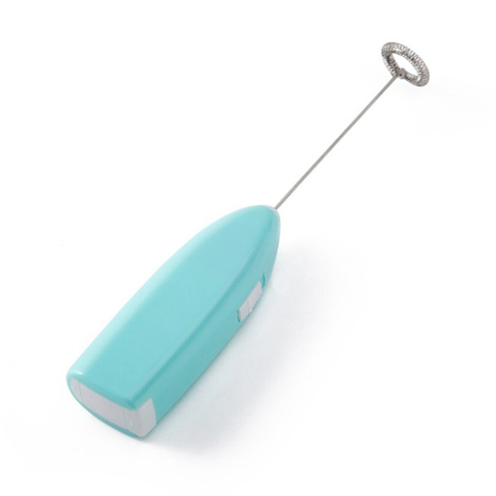 Melk Drinken Koffie Whisk Mixer Elektrische Eiklopper Frother Foamer Mini Handvat Stirrer Praktische Keuken Koken Tool: blue