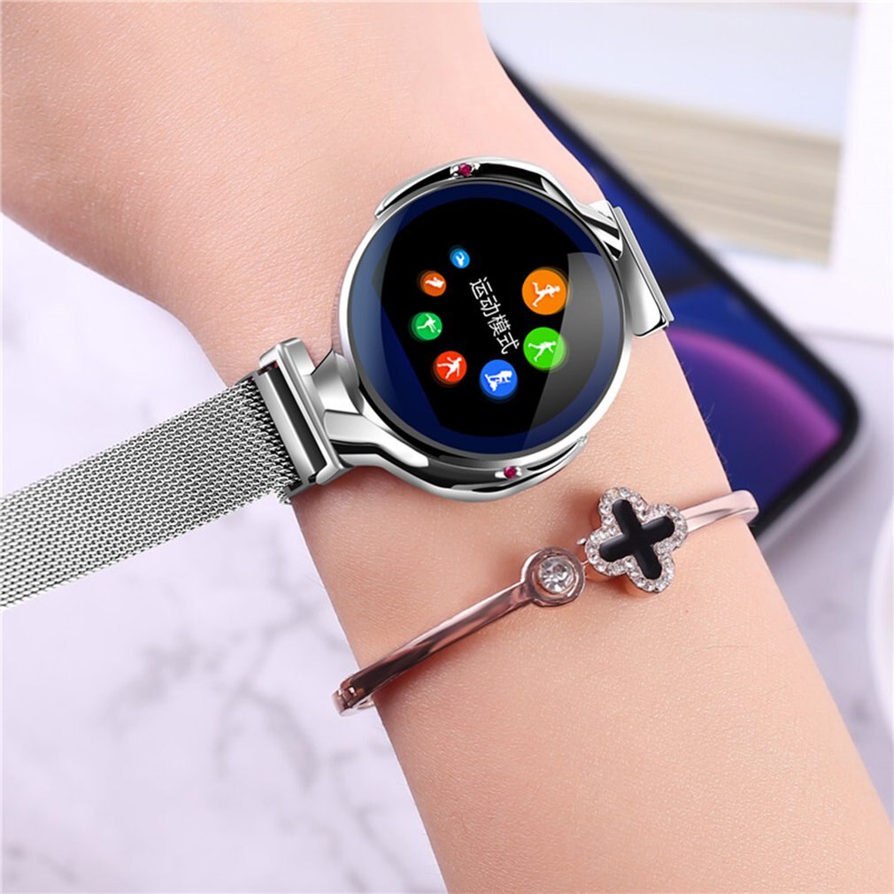 Mode Smart Horloge Vrouwen IP67 Waterdichte Sport Horloge Hartslagmeter Bloeddruk Smartwatch Voor Dames