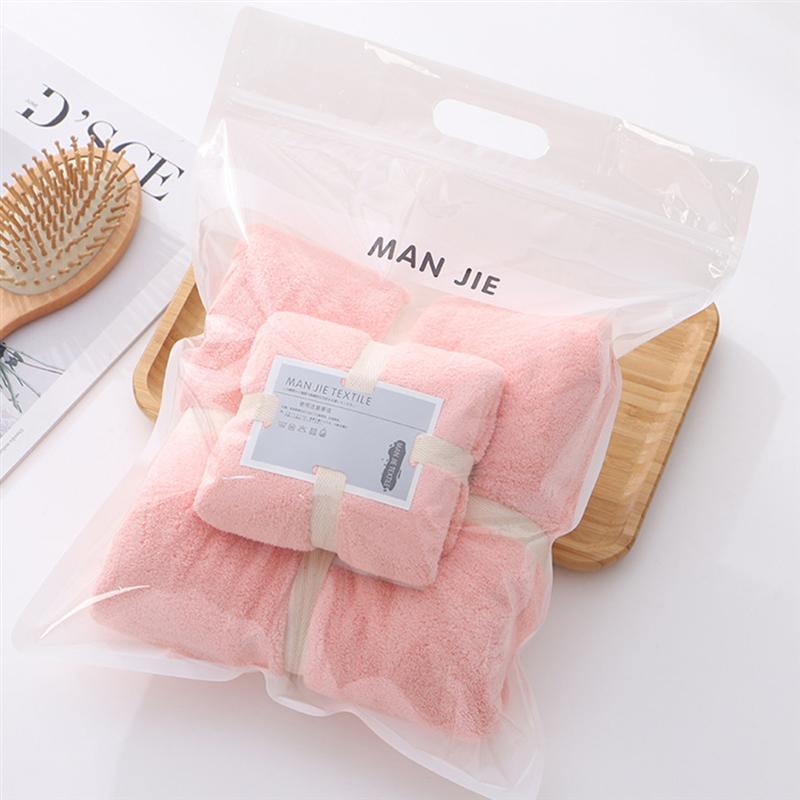 1 Pcs Thuis Textiel Badkamer Coral Fleece Water Absorberende Badhanddoek Eenvoudige Zachte Badjas Handdoeken Voor Thuis Badkamer (Willekeurige kleur)