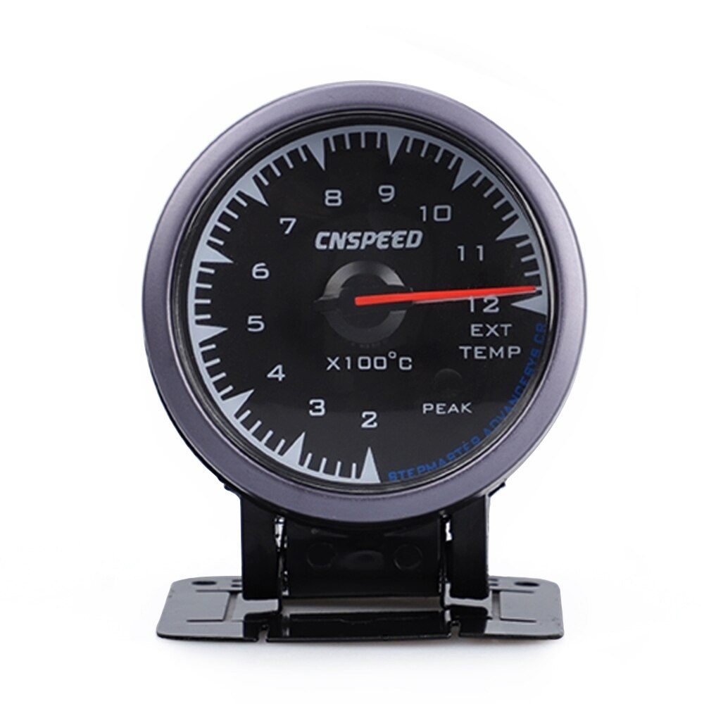 2.5 "60Mm Turbo Boost Gauge Olie Temp Druk Volt Toerenteller Water Temp Air Fuel Ratio Exhaust Gas Temp met 7 Kleuren: Exhaust Gas Gauge