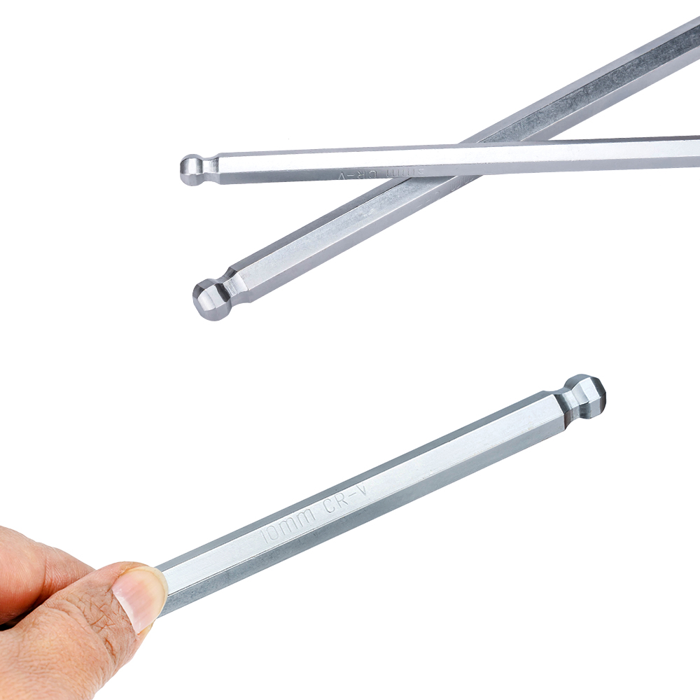 ZTTO llave hexagonal Universal llave Allen herramienta de mano 2/2, 5/3/4/5/6/8/10mm adaptador de presión rápida bola/cabeza plana acero cromado