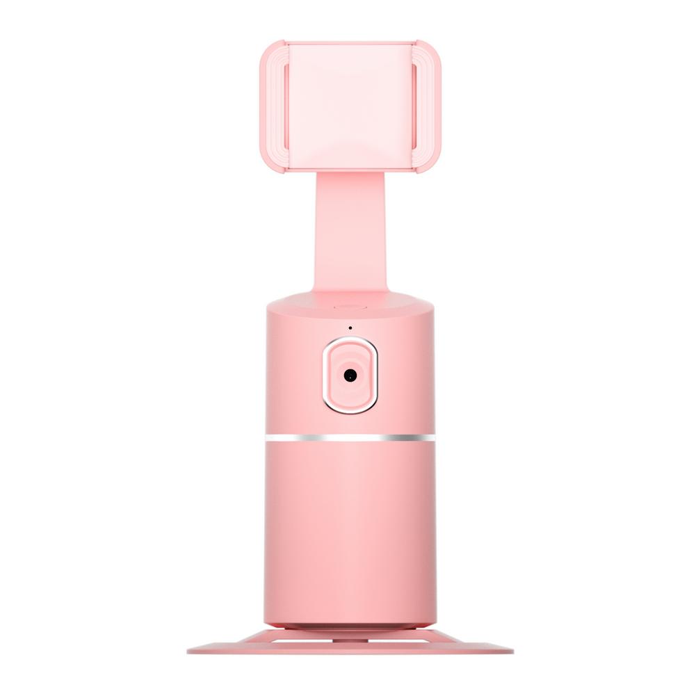Gezicht &amp; Body Tracking Telefoon Houder 360 Rotatie Mobiele Telefoon Stand Auto Smart Schieten Selfie Stick Holder All-In-Een Rotatie: Pink
