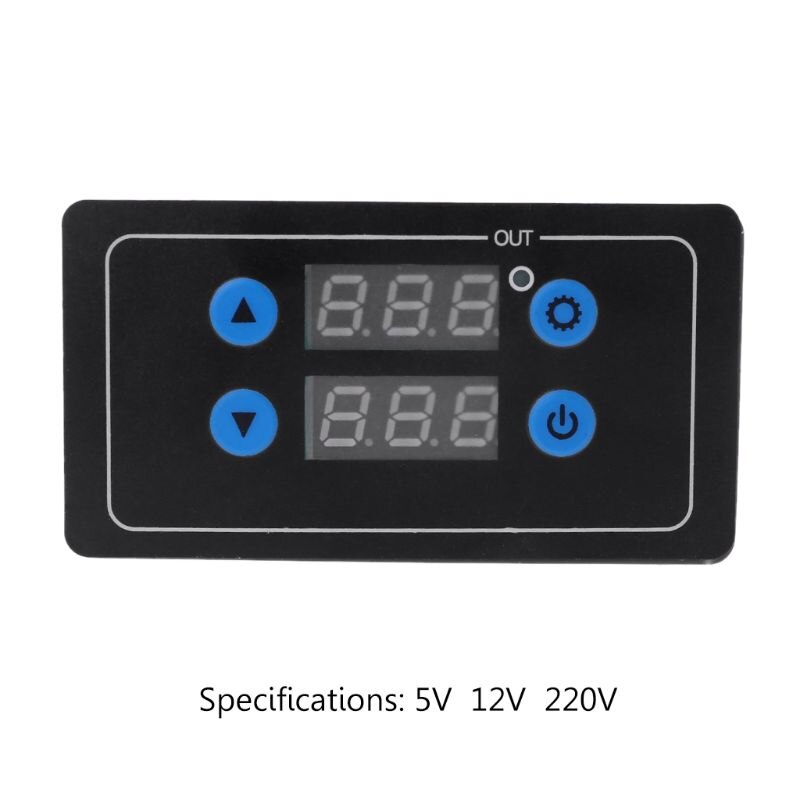 0.1s-999h afteltimer programmeerbare cyclusbesturingsmodule tijd-dagrelais dubbel display timerrelais 5v/12v/220v