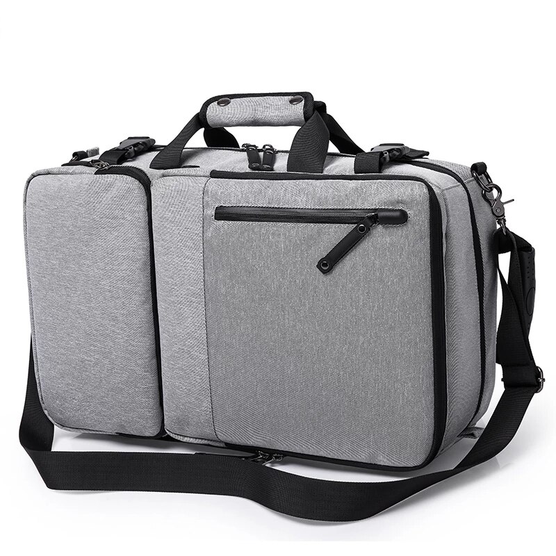 KAKA – sac à dos fonctionnel pour ordinateur portable 15.6 pouces pour hommes, grande capacité, bagages à bandoulière gris, sac à dos de loisirs