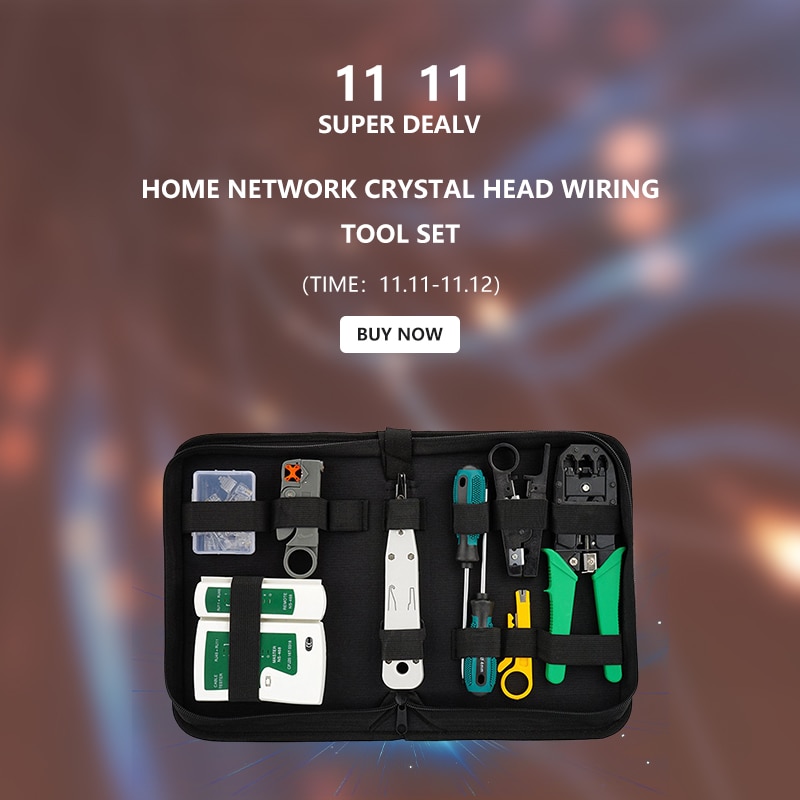 Home Multi-Function Network Crystal Head Wiring Tool Set Three-Purpose Cable Clamp Tester Tool Kit Set