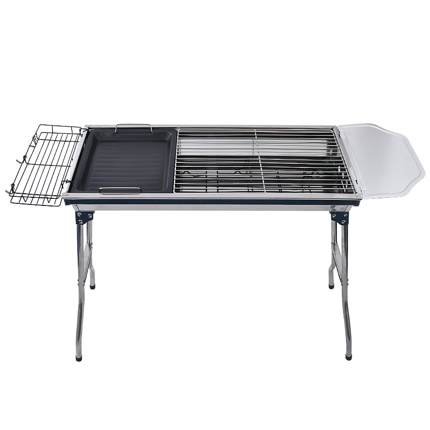Neue Holzkohle grillen Tragbare und faltbare Grill für braten fleisch und shish Kebab, starke edelstahl Material Grill 5 oder mehr