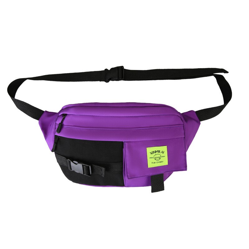 unisex Taille Tasche Große Kapazität Streetwear fanny Pack Brust Taschen Trend Hüfte hüpfen Banane Crossbody-tasche Funktionale Taille Pack ZY775: Violett Taille Tasche