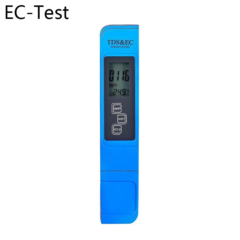 Chlorine Water Monitor Meter Portable Home Swimming Pool Aquarium PH Meter Test Tools PC-101 PH Tester Portable CL2#2^1: EC-TEST blue