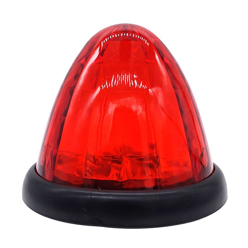 Luz de alarma de emergencia para coche, lámpara de señal de giro trasera cónica, bombillas de advertencia para camión, RV, 24V, 16LED: Rojo