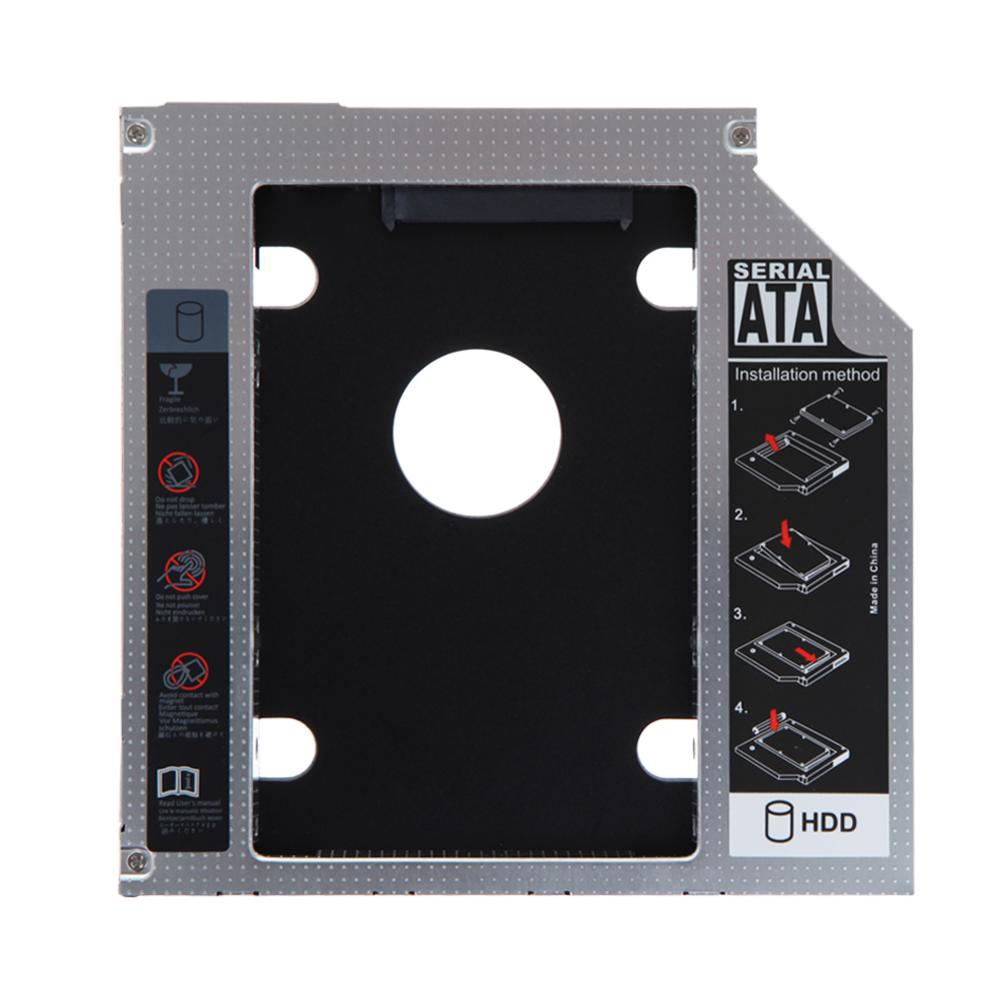 9mm/9.5mm sata till sata 2nd hdd caddie ssd-fodral hårddiskhölje för bärbar dator cd-rom diskhållare adapter: 9.5mm