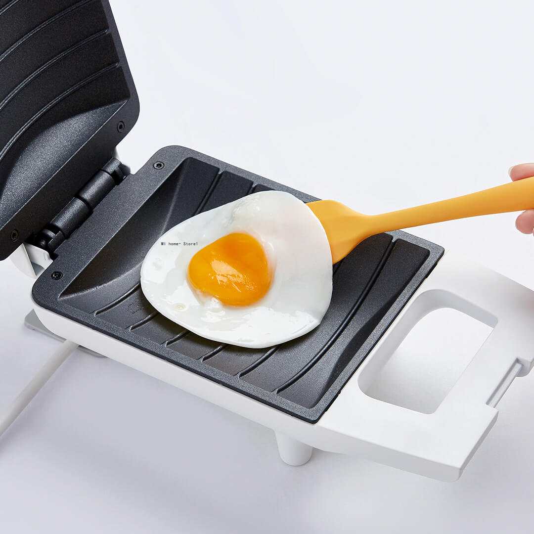 Xiaomi-Mini máquina para hacer sándwiches, tostadora de superficie curvada para el desayuno y la cocina, máquina para freír huevos, 420W