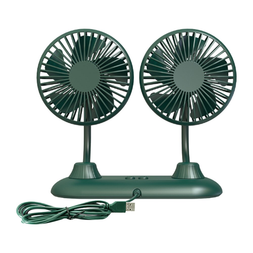 Usb Auto Ventilator Voor Dashboard Luchtcirculatie Fans Abs Drie Snelheden Aanpassing Zomer Luchtkoeling Ventilator: green