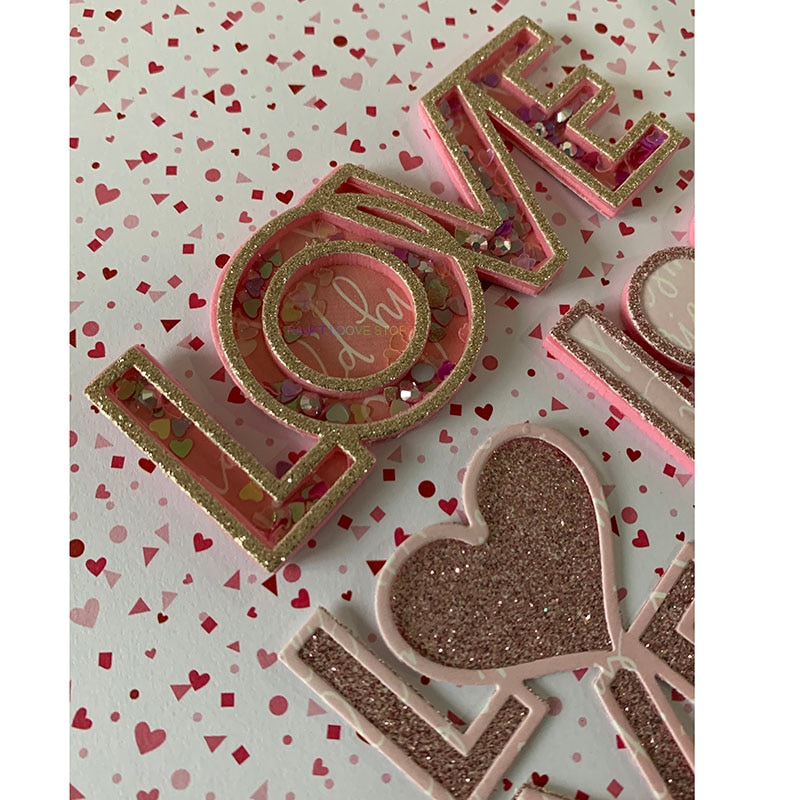 Layred Love heart Shaker card Metal Cutting Die Stencils for DIY album Decorative Embossing Paper Cards