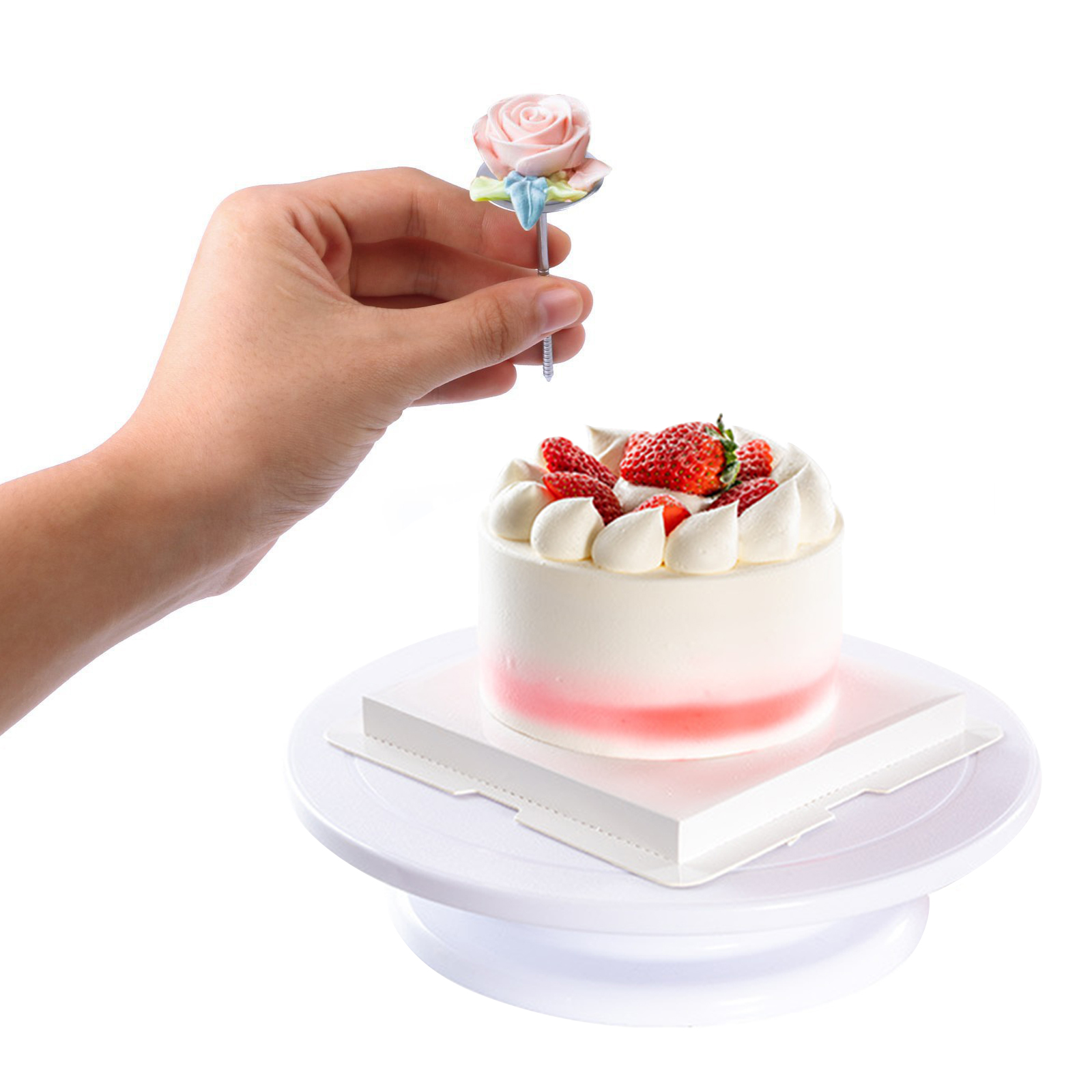 63pcs/set Cake Turntable Set Multifunction Cake Decorating Kit Pastry Tube Fondant Tool Party Kitchen Dessert Baking Supplies