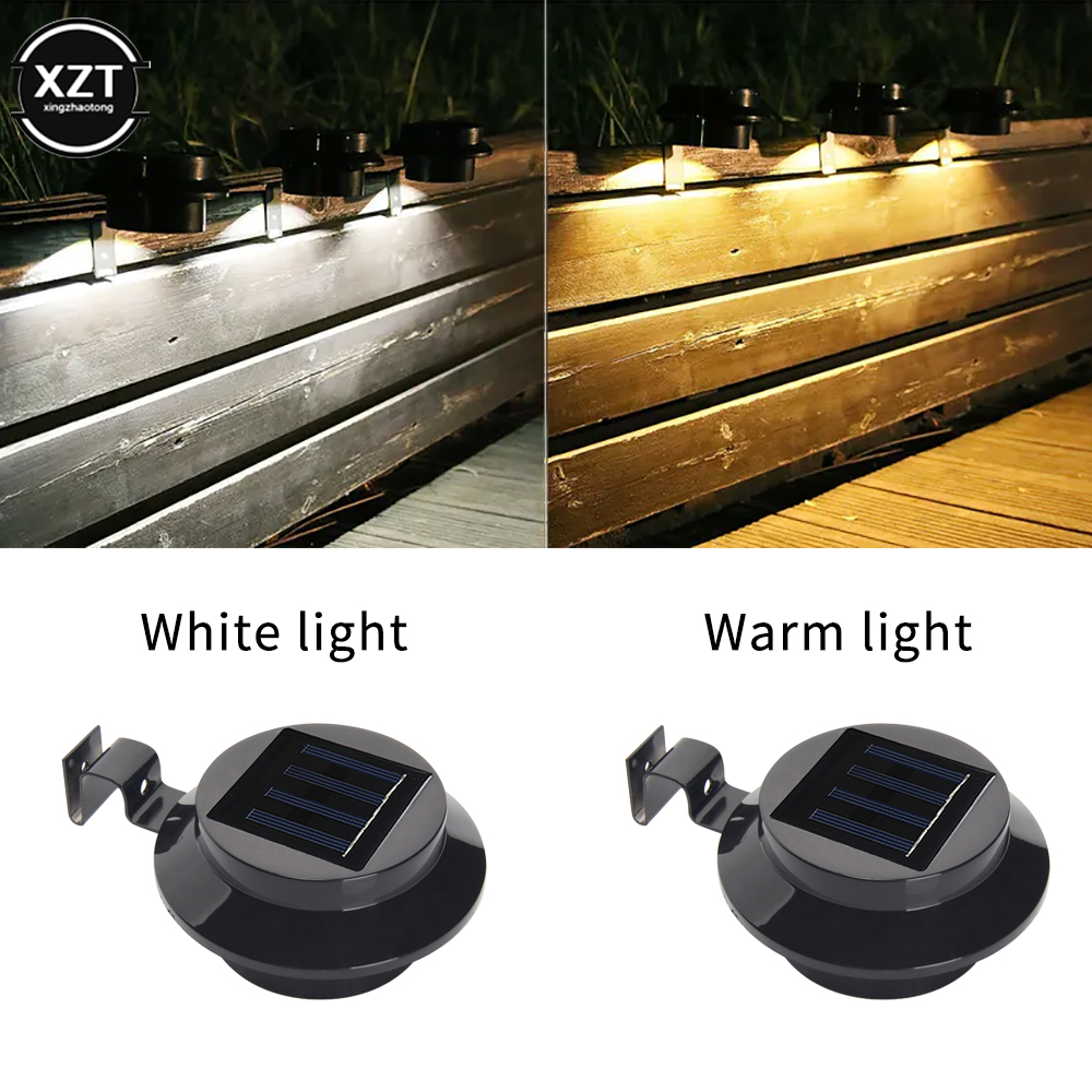 Solar Licht 3LED Geländer Außen Dekoration Lampe Traufe Hof Garten Wand Zaun Waschbecken Landschaft Induktion Beleuchtung Laterne