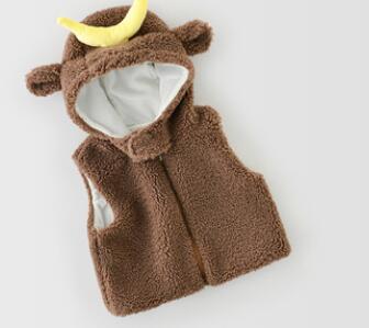 MILANCEl hiver bébé vêtements enfant en bas âge garçons gilet style coréen bébé vêtement d'extérieur pour filles: brown / 12M
