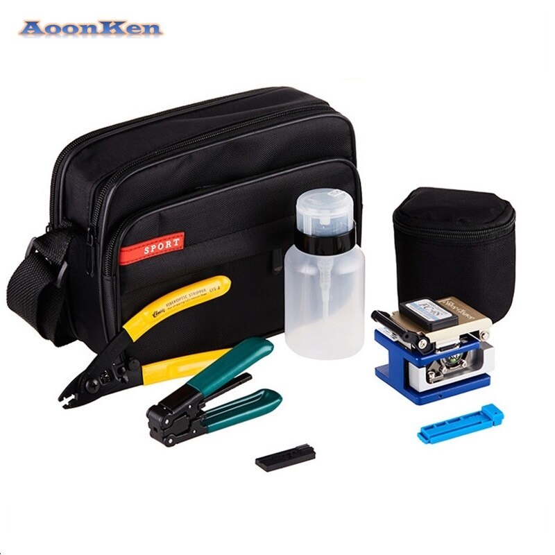 FTTH Fiber Optic Tool Kit with FC-6S Cleaver and CFS-2 Fiber Stripper