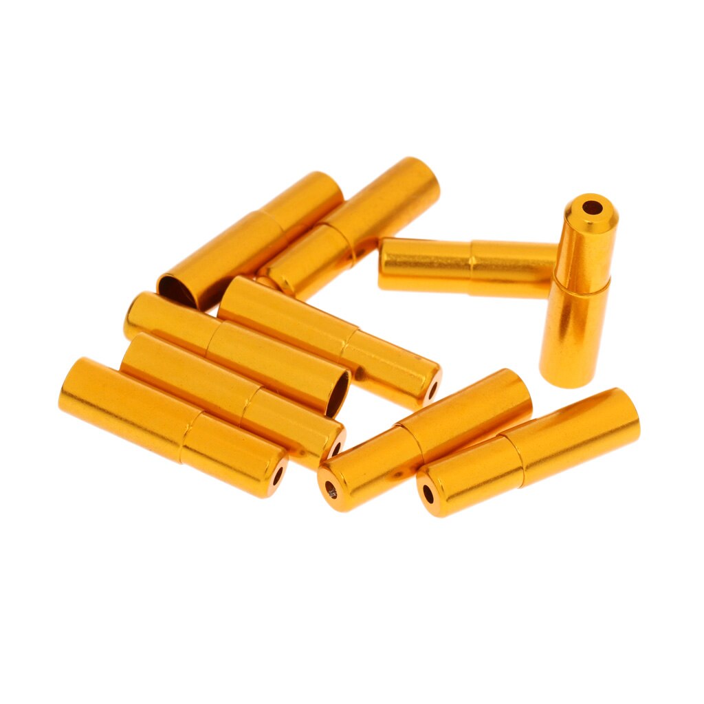 10Pcs Bike Brake Cable Tip Cap Bicycle: Gold 5mm