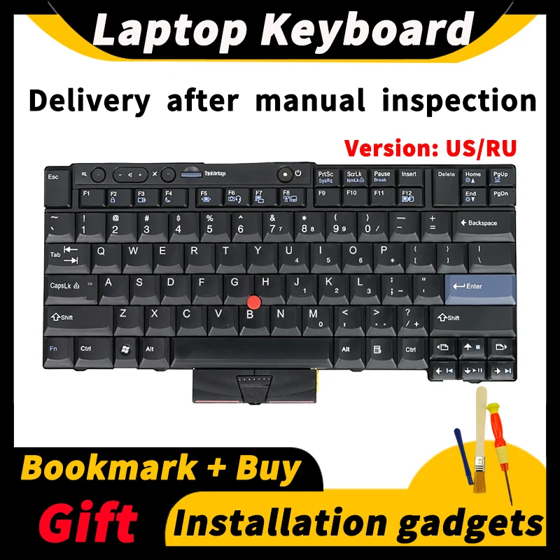 Laptop Replacement Keyboard For Lenovo ThinkPad T410 T420 X220 X220I X220T T510 T520 W510 W520 45N2211 45N2141 US/Russian Layout