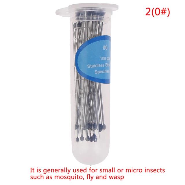 50Pcs Insect Pin Specimen Naald Rvs Met Buis Voor School Lab Entomologie Body Dissectie Insect Sample Naald: 2