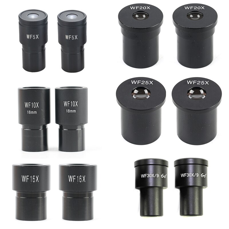 WF5X 10X 16X 20X 25X 30X Wide-angle Eyepiece For Biological Stereo Microscope Mounting 23.2mm Optical Glass High Eyepiont