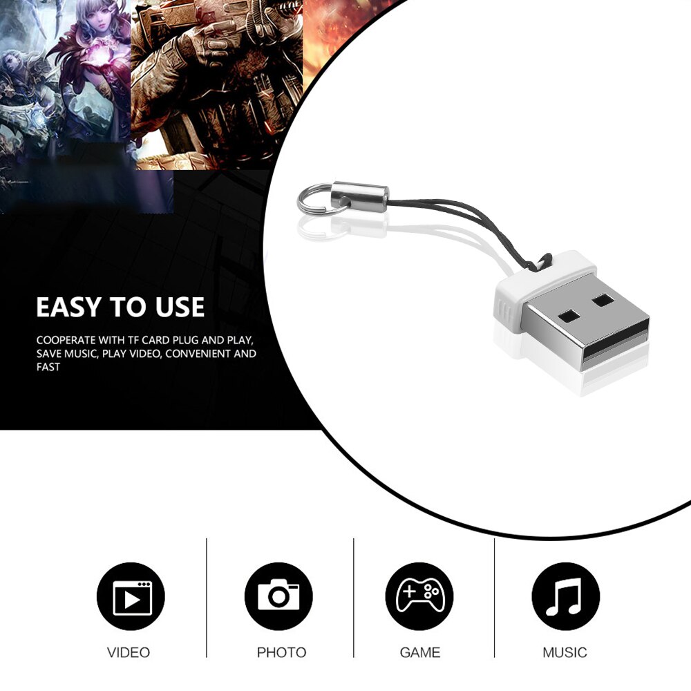 Lettore di Schede USB 2.0 - Adattatore Scheda Micro TF SD - Lettore di Memoria Esterno ad Alta Velocità