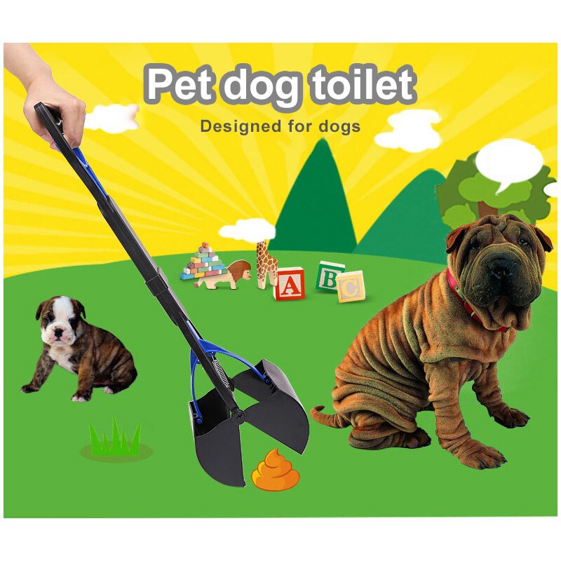 Pelle à caca à Long manche pour animaux de compagnie, pelle pratique pour ramasser les excréments d'animaux
