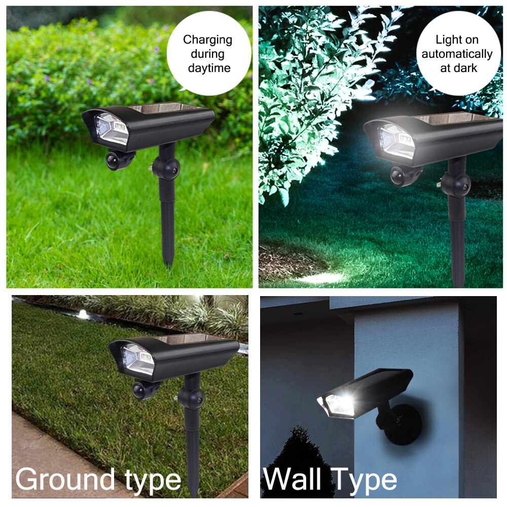 Solar Power Light 2-In-1 Grond Gazon Solar Sensor Lampen Outdoor Waterdichte Draadloze Led Lamp Tuin Decor energiebesparende Verlichting