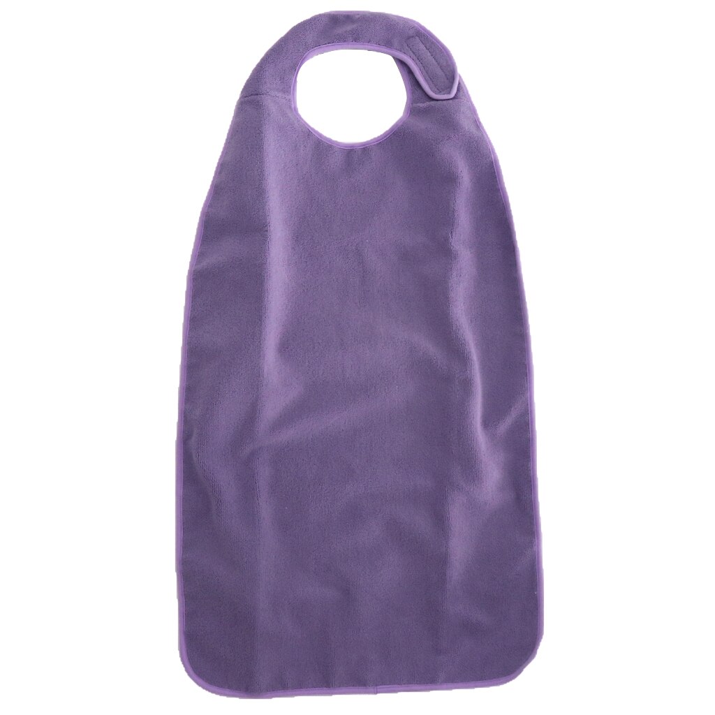 1 pakke voksen hagesmæk vaskbar genanvendelig vandtæt tøjbeskytter til at spise blå/lilla 18 x 34 tommer: Lilla