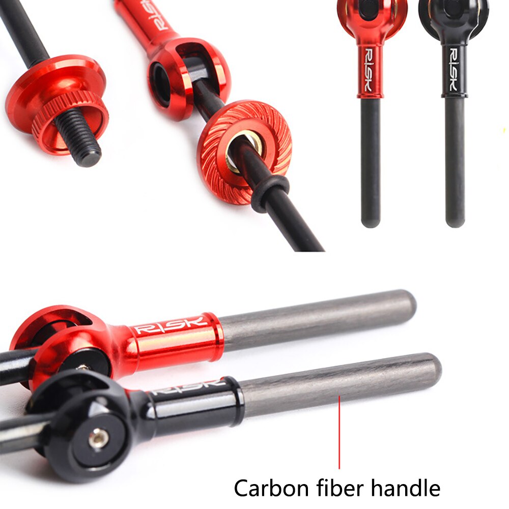 Mountain bike quick release lever titanium alloy shaft carbon fiber titanium shaft road wheel hub hub rod carbon fiber handle