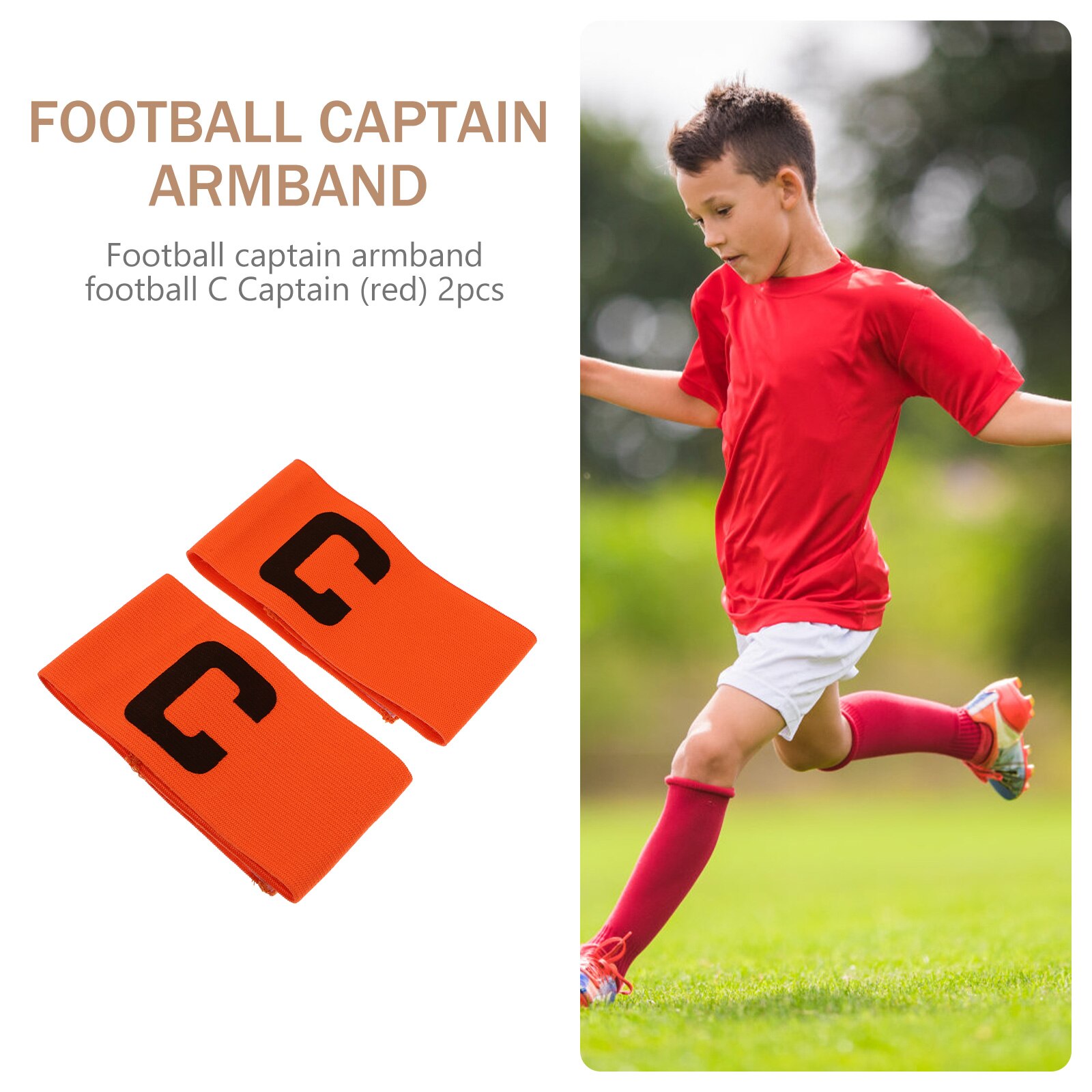 2PCS Football Captains Armbands Team Leader Arm Bands for Football Match