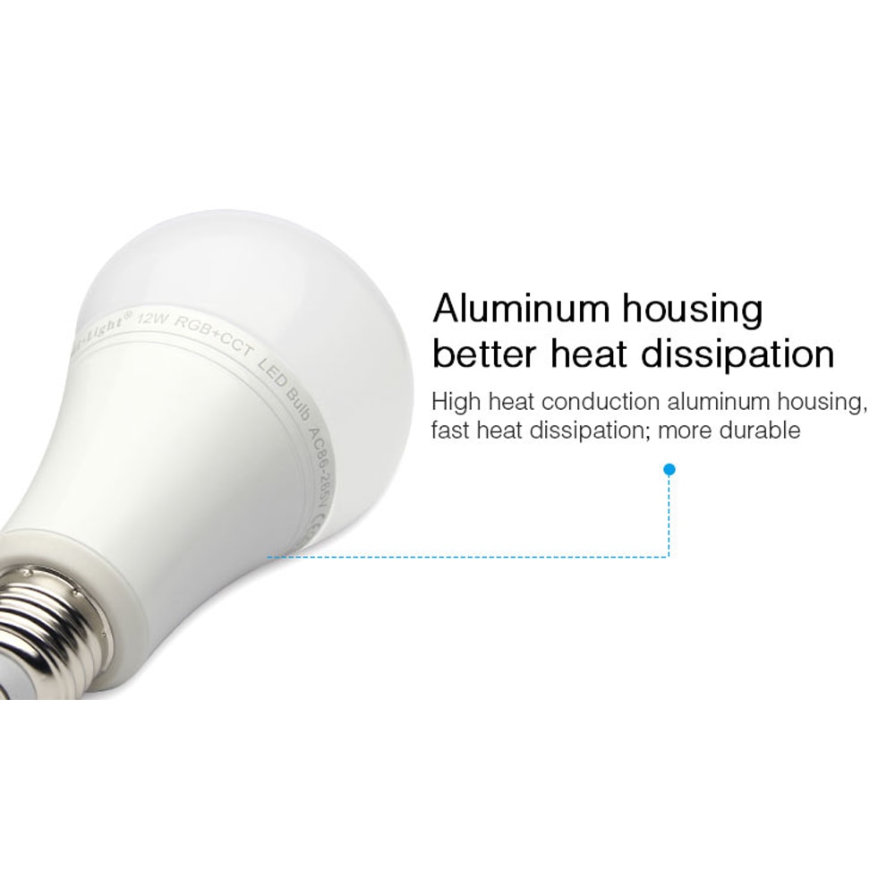 Milight Led Bulb CCT/RGBW/RGBWW/RGB+CCT Dimmable Bulb Light 16 Million Colours MR16 GU10 E14 E27 12W & Alexa wifi Controller