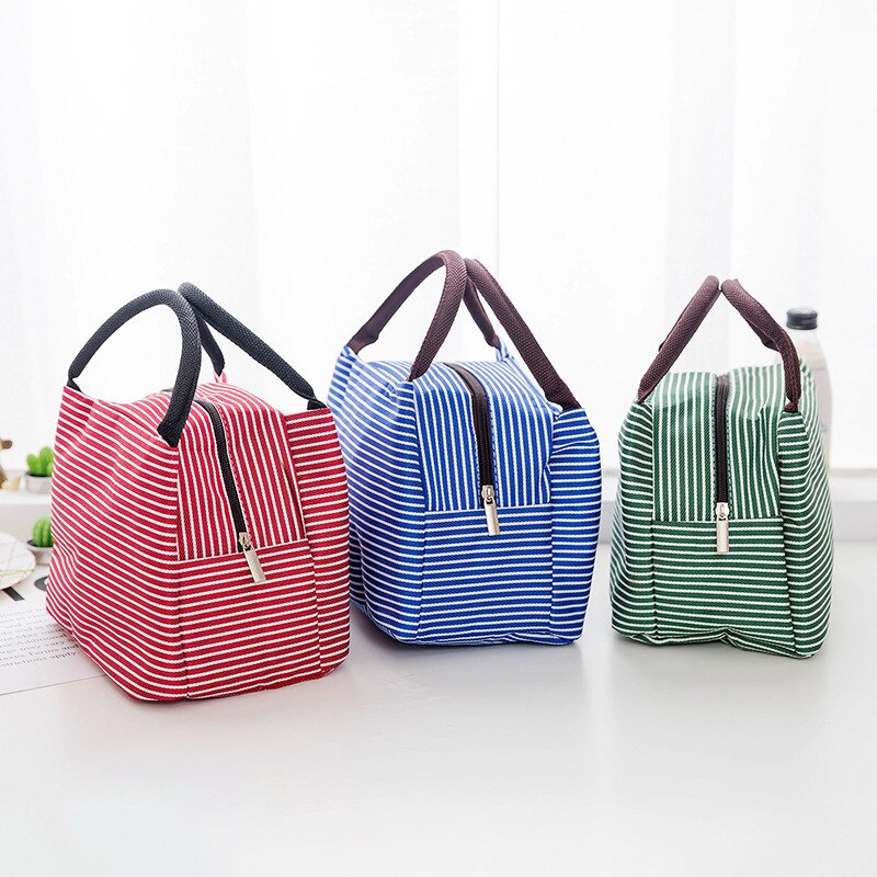 Waterproof Stripe Portable Insulation Bag Insulation Oxford cloth Food Picnic Bag Family Ice Pack Cooler caseNB204