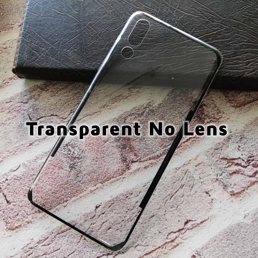 Clear Back Glass Cover Voor Huawei P20 Pro Batterij Cover Terug Glas Panel Vervanging P20 Pro Achter Behuizing Deur Case + Camera Lens: Transparent No Lens