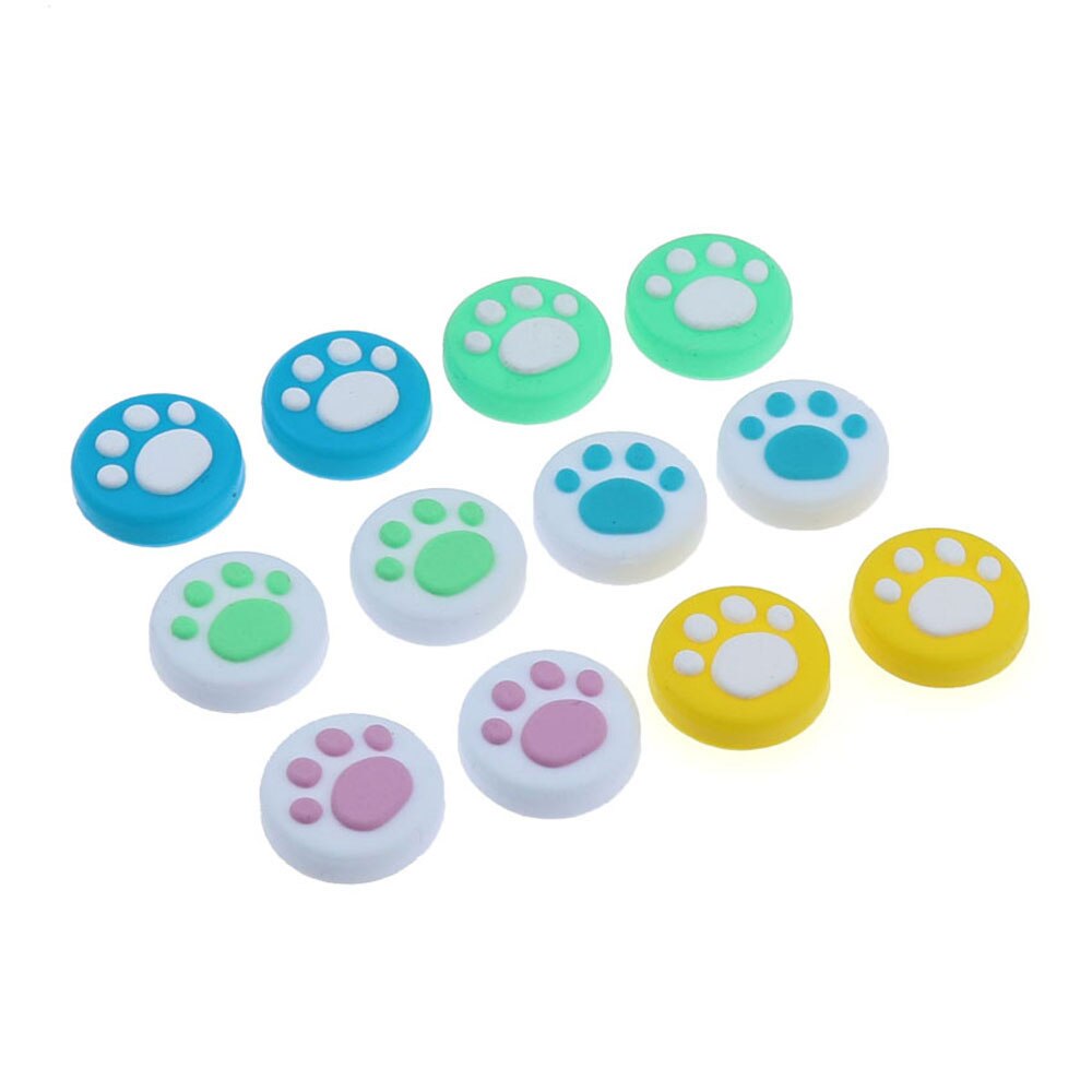 JCD 2pcs Cat Paw Claw Silicone Thumb Grips Cover for Nintend Switch NS Joy Con Analog Stick Caps Skin for JoyCon Joystick Grip